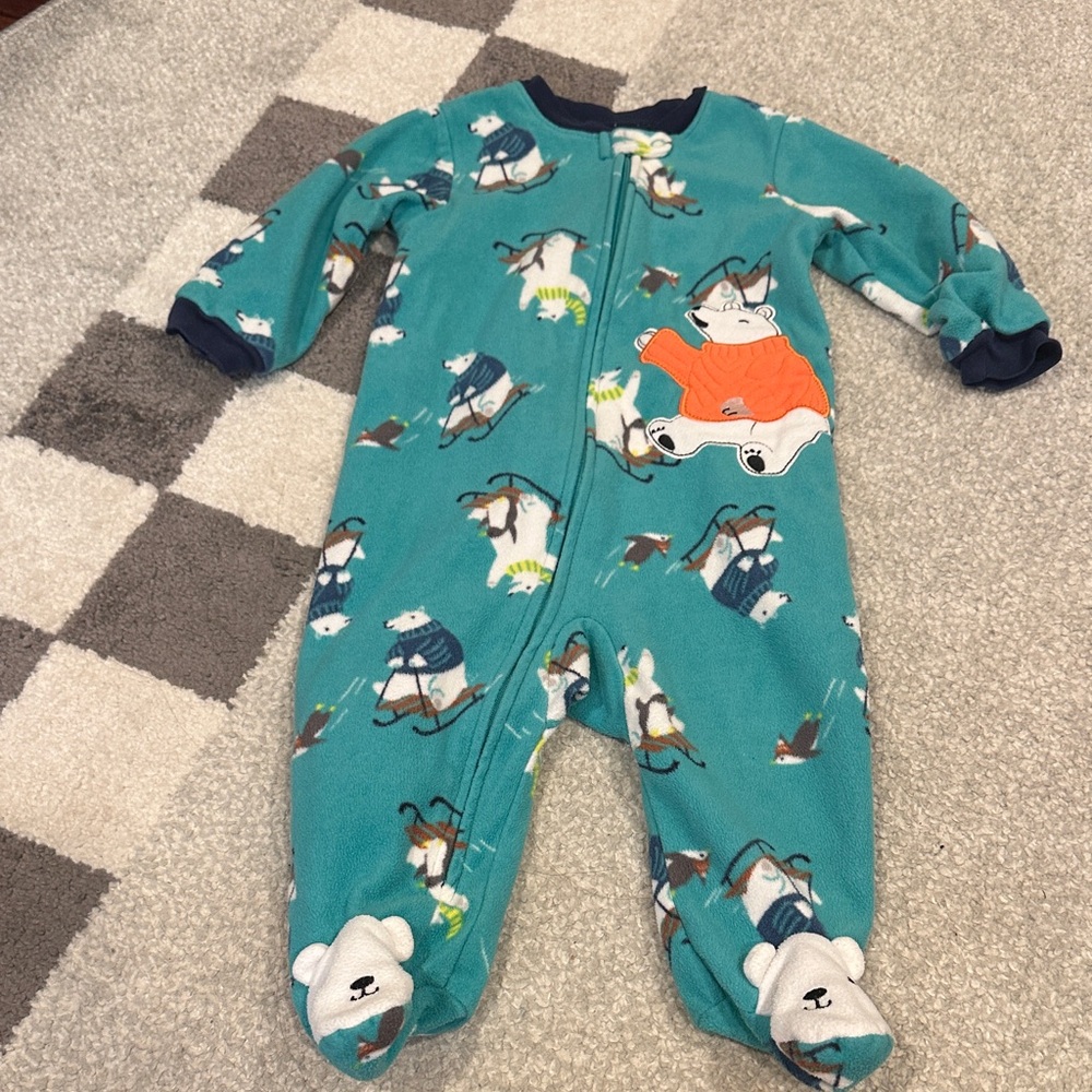 Fleece baby footie